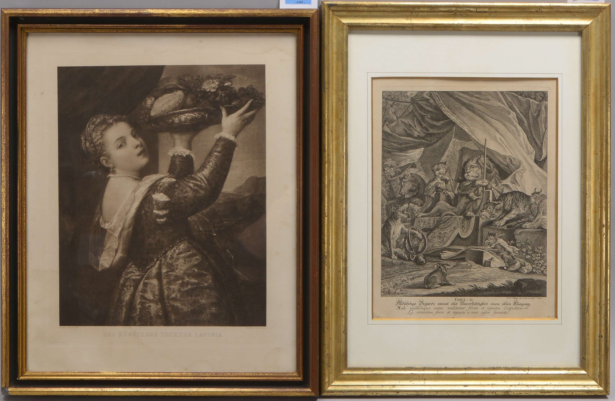 Ridinger, Johann Elias (1698 Ulm - 1767 Augsburg), Kupferstich (1743)