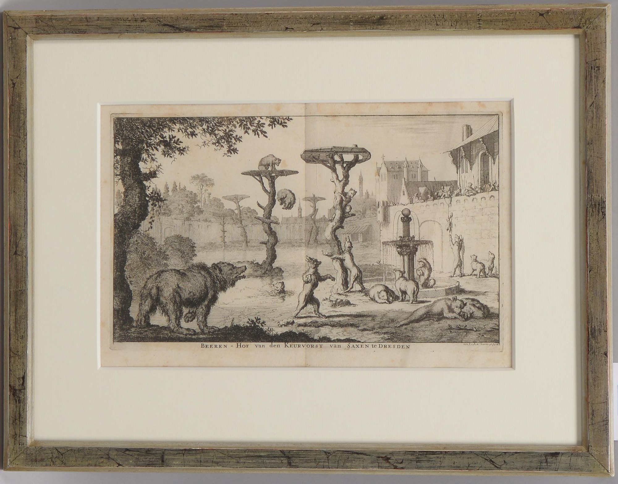 Luyken, Jan (1649 - 1712), 'Bären am Hof Kurfürst Sachsen Dresden'