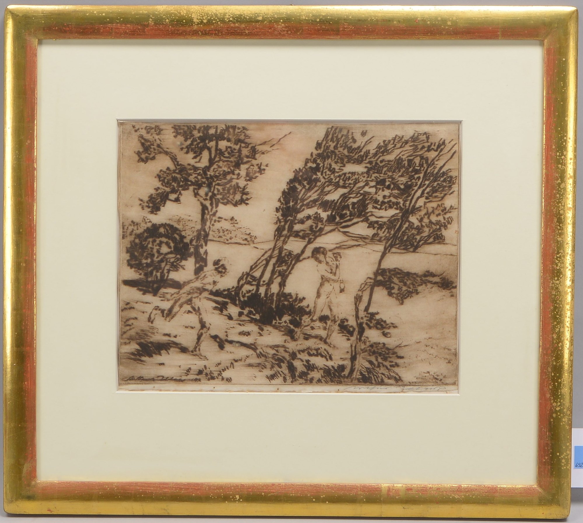 Illies, Arthur (1870 - 1952), 'Rennende Akte an Steilküste'