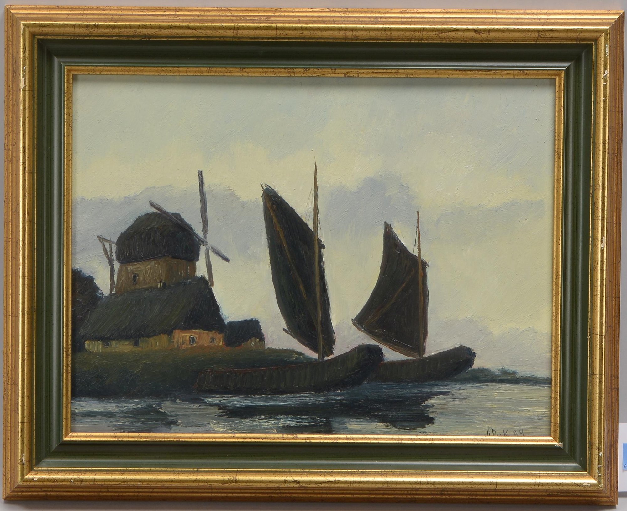 Pick, Hans (1931 - 2014), 'Torfkähne', Öl auf Hartfaser/gerahmt, signiert