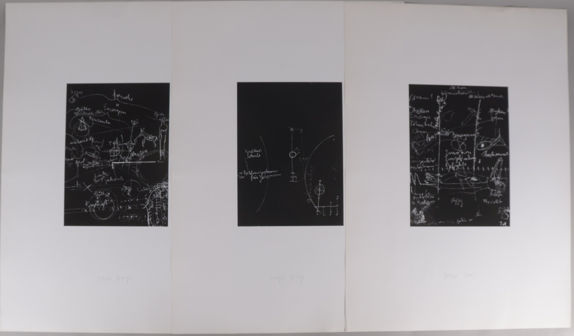 Beuys, Joseph, 'Tafeln I - III', 3x Siebdrucke (Edition Griffelkunst)