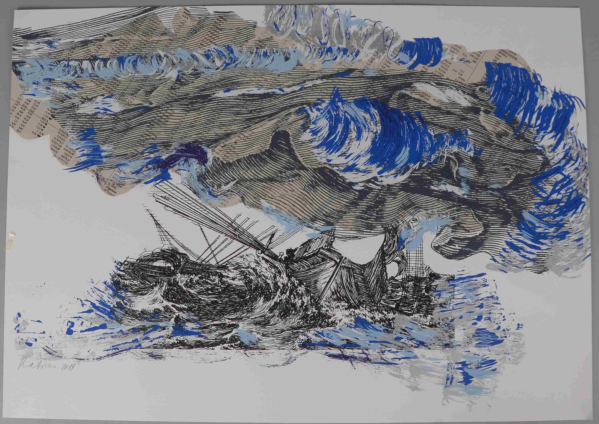 Fries, Pia, 'Sehwege', Siebdruck (Ed. Griffelkunst), bleisigniert, datiert '2014'
