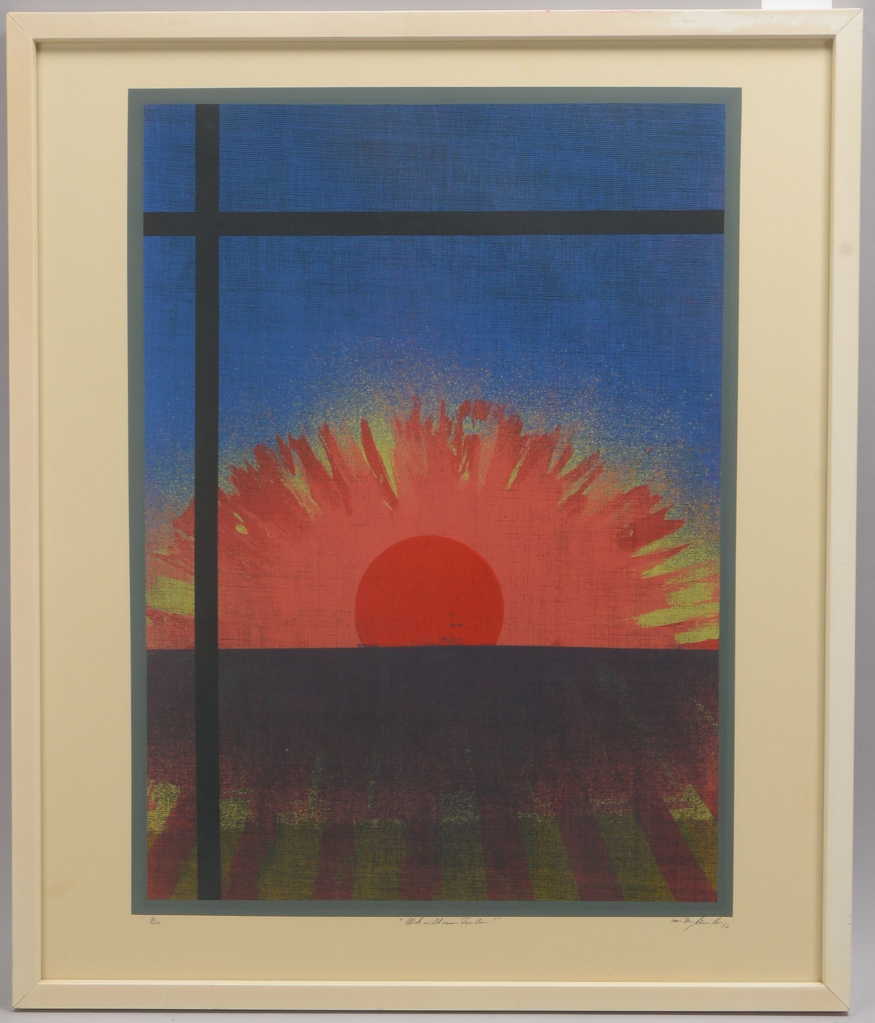 van der Meulen, Dirk (aka 'Lumen'), 'Blick nicht zum Fester', Farbserigrafie