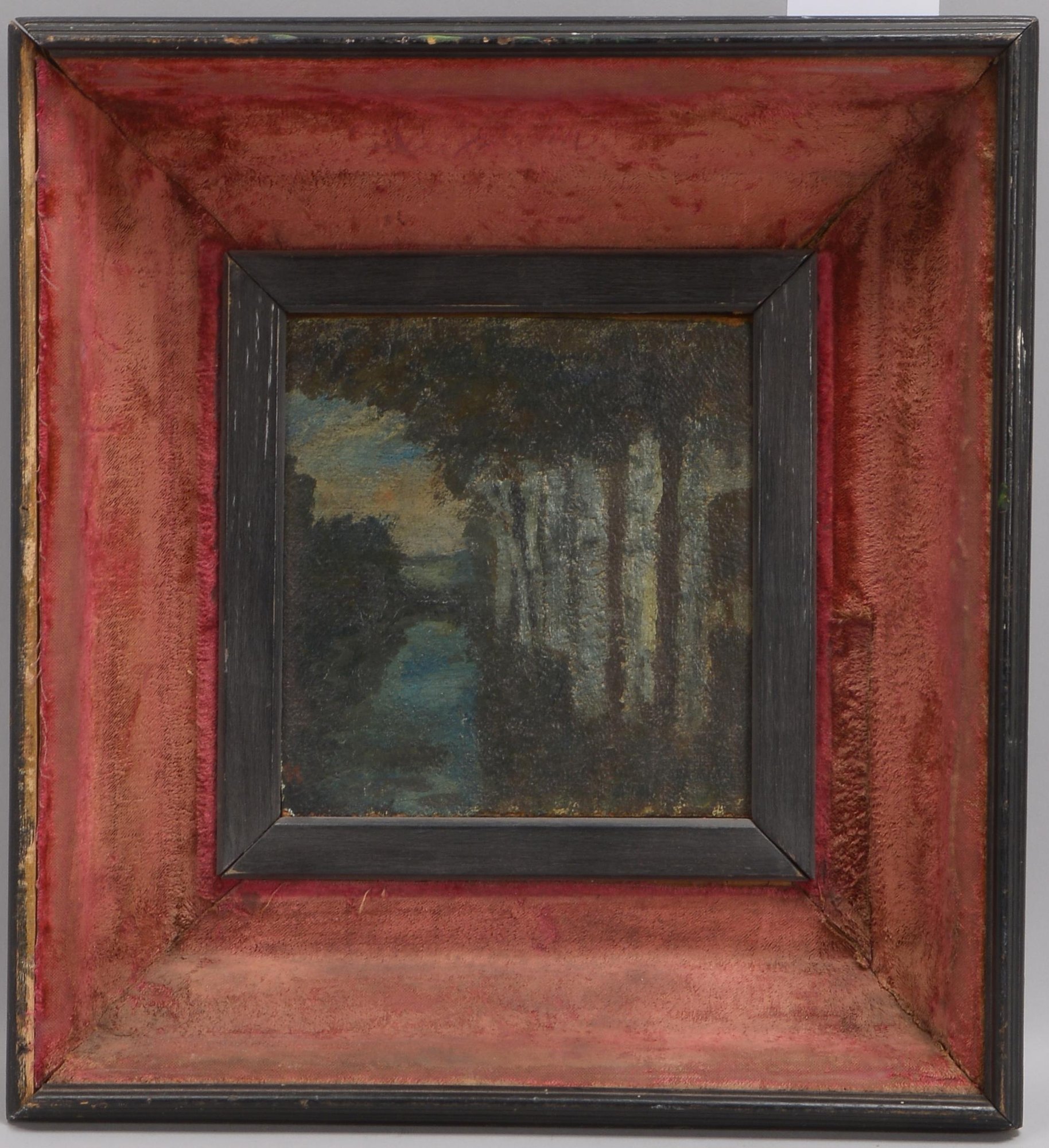 Monogrammist, 'Worpsweder Landschaft', Öl auf Malpappe/gerahmt