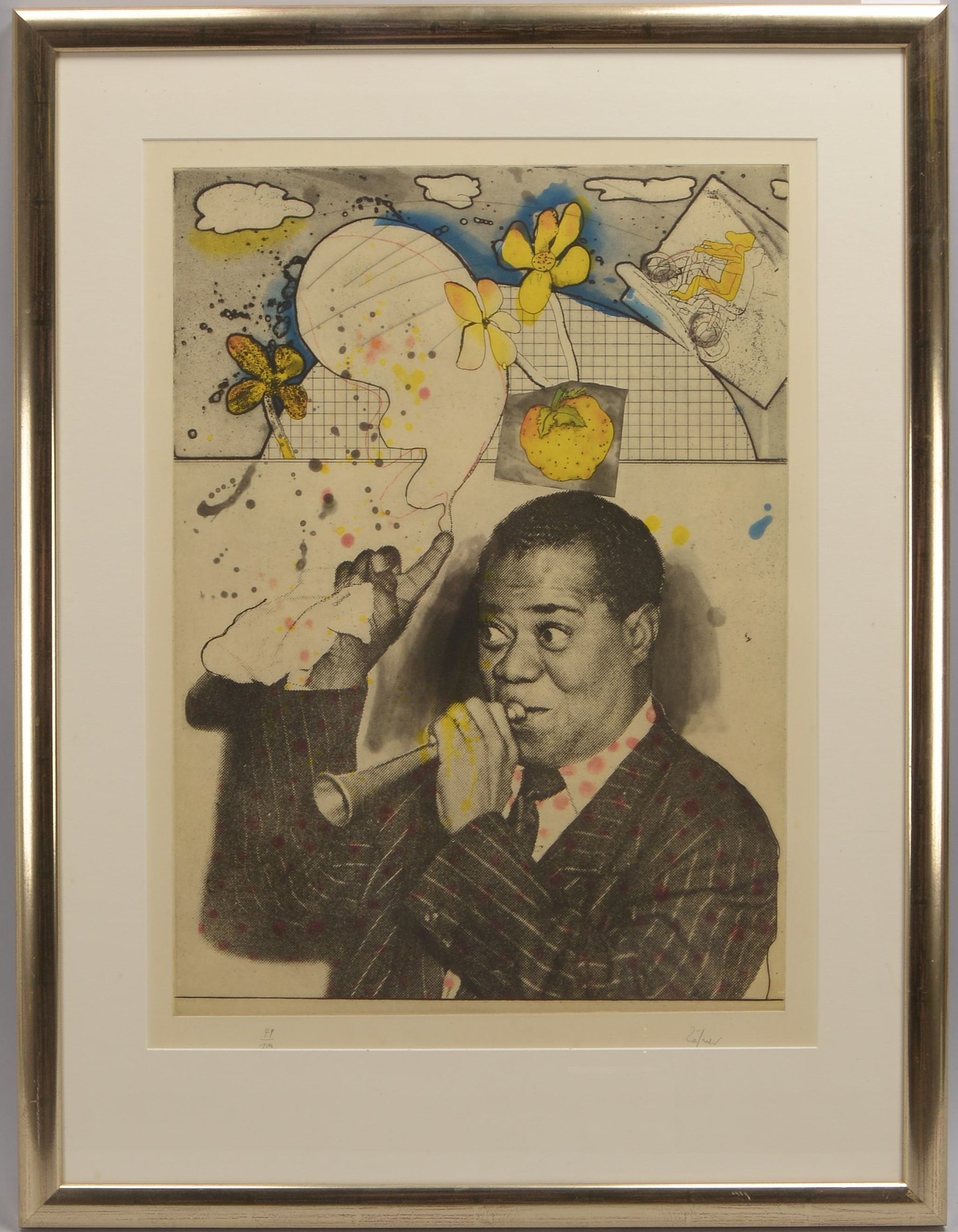 Radierung, 'Satchmo - Louis Armstrong', Auflage-Nr. 49/100', unten li. bleisign.