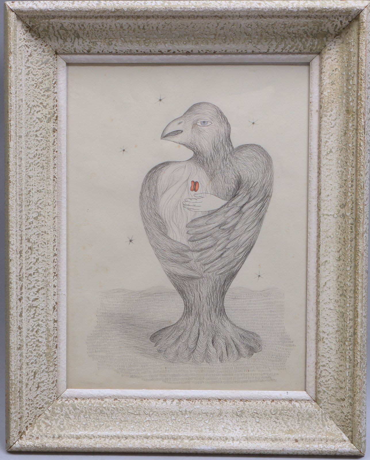 Pospisilova, Marie, 'Nachtvögel', Federzeichung/gerahmt, dat. '1946'