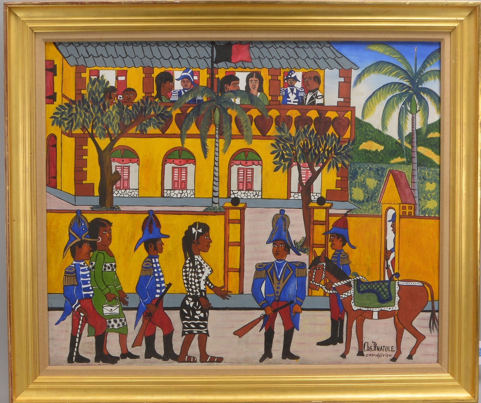 Anatole, Charles, 'Cap Haitien' - naive Malerei, Öl/Lw, unten re. signiert/bez.