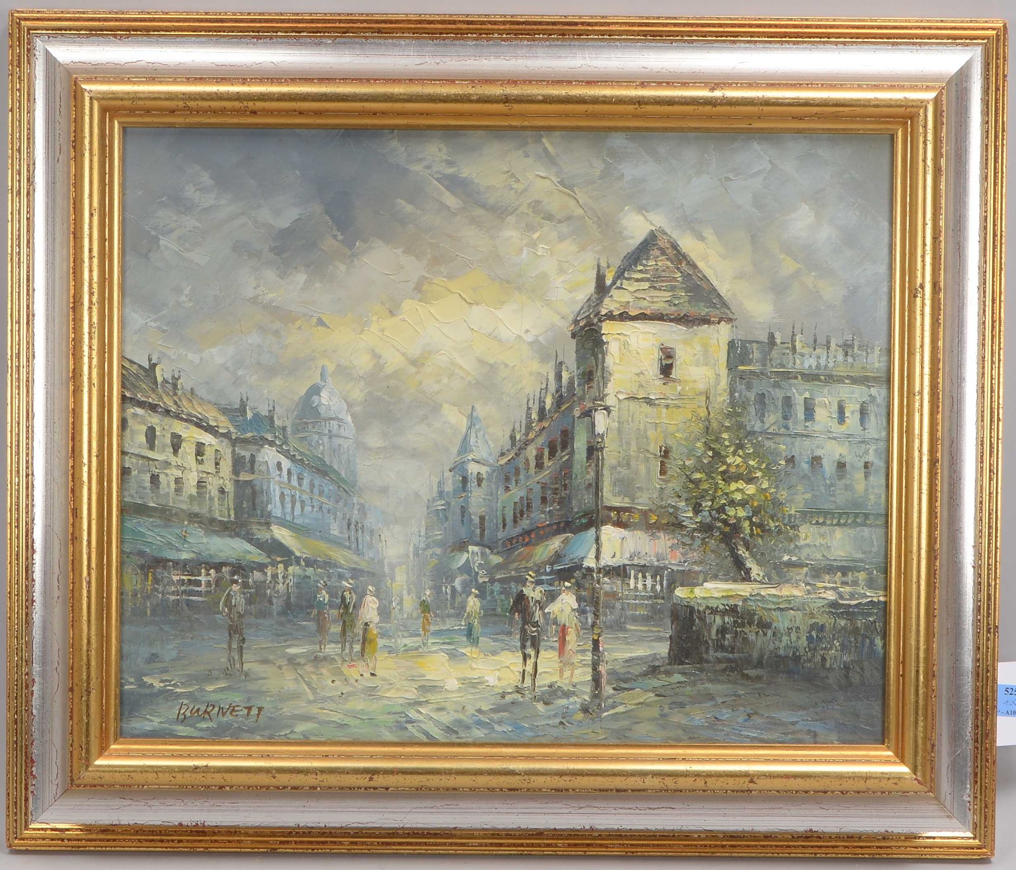Burnett, Anthony L., 'Pariser Straßenszene', Öl/Lw, unten li. signiert