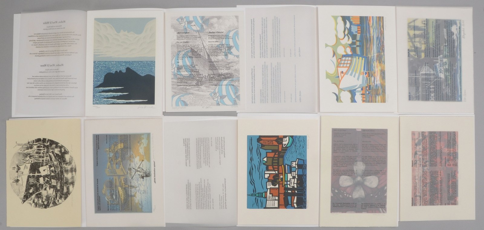Kleine Grafiksammlung, versch. Künstler/innen, 9 Jahrgänge/Blätter