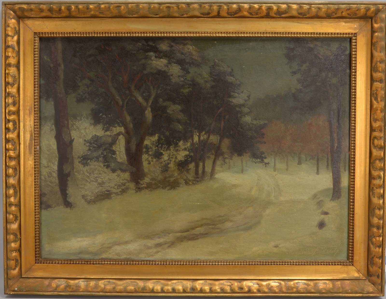 Frädrich, Alexander, 'Winterwald bei Goslar', Öl/Lw, unten rechts signiert