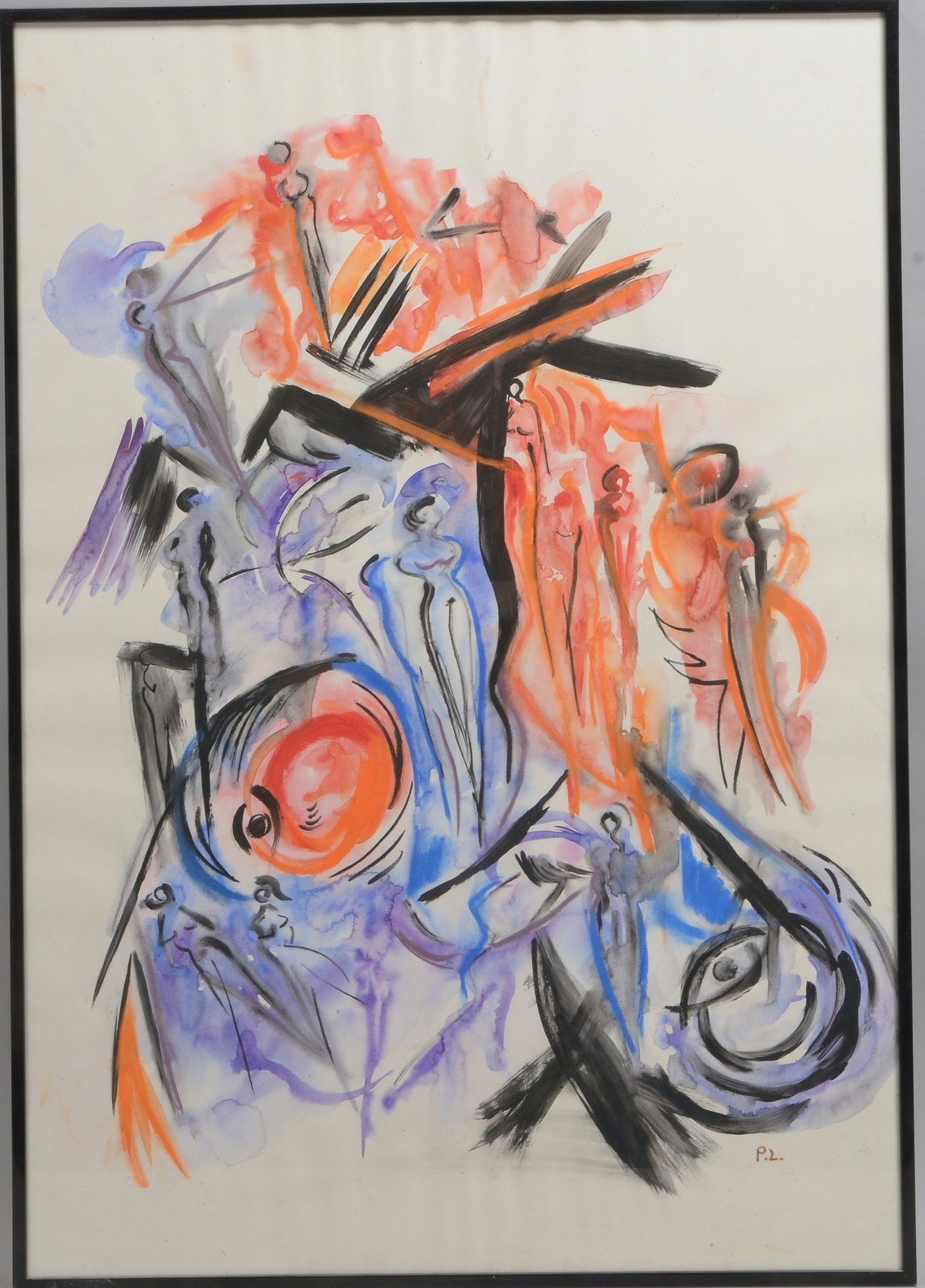 Lüdeke, Petra, 'Leichtes angenehmes Sein', Aquarell/Malpapier, unten re. monogr.