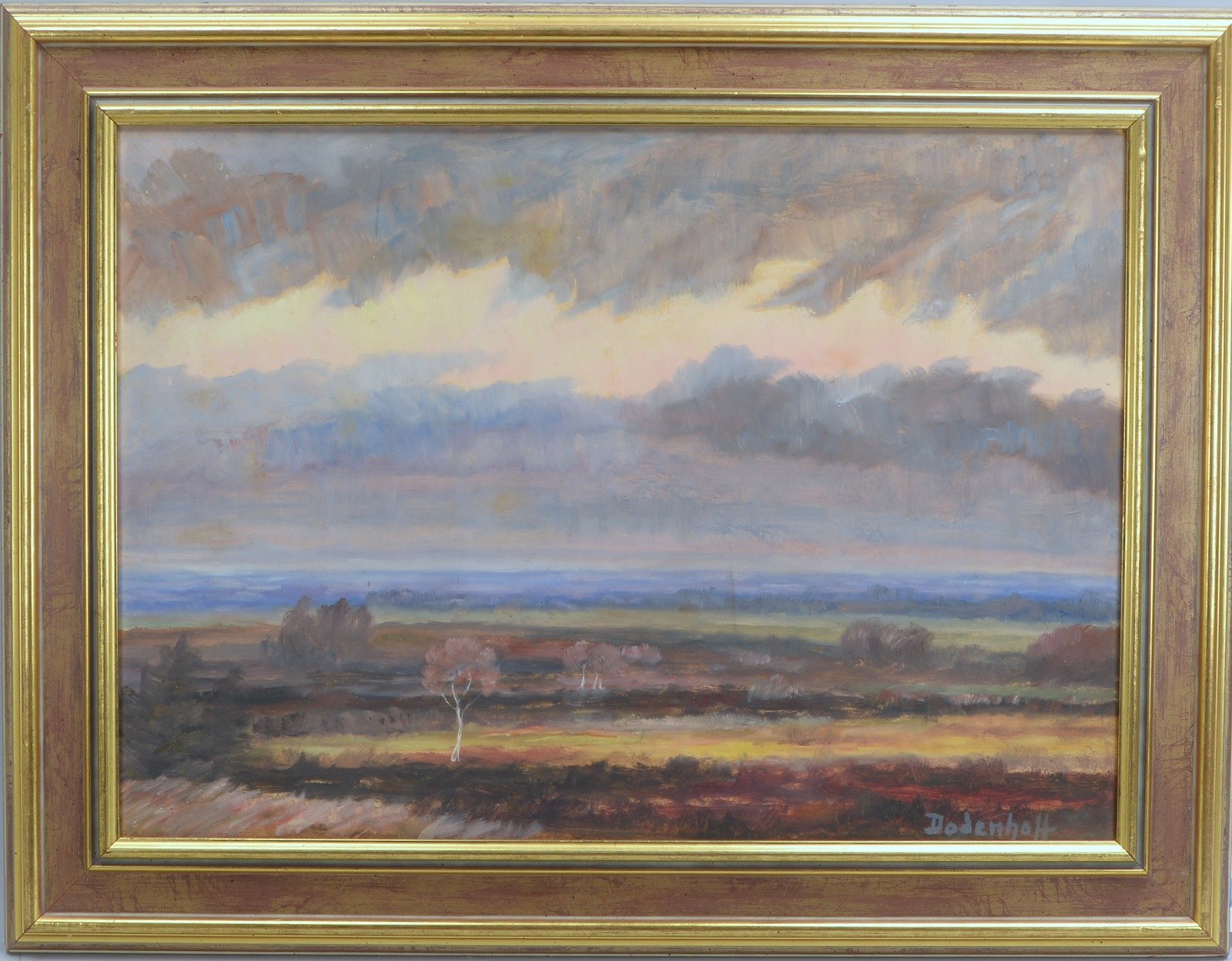 Dodenhoff, Heinz, 'Worpsw. Landschaft - Blick vom Weyherberg', Öl auf Malplatte