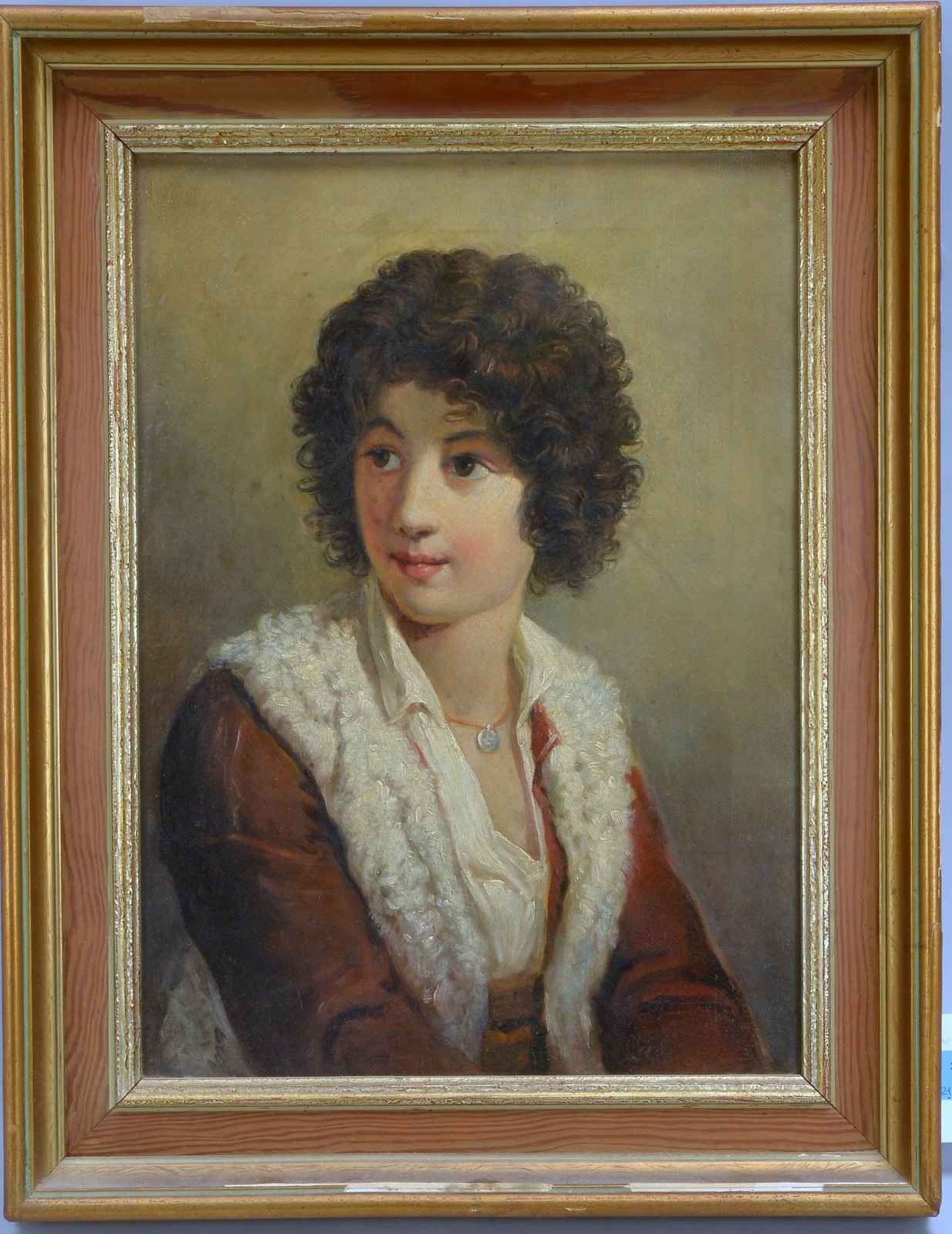 Gemälde (1. Hälfte 20. Jh.), 'Portrait eines jungen Mädchens', Öl auf Leinwand/doubliert; Maße 41 x
