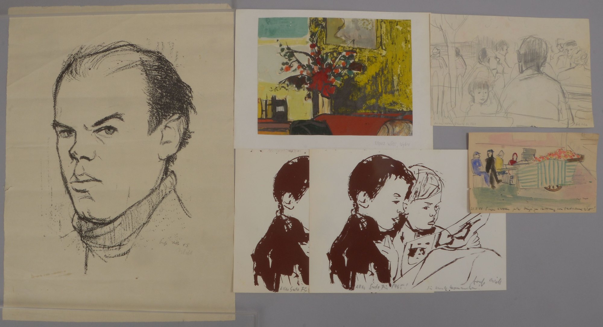 Witt, Ernst (1901 - 1977), Grafikkonvolut - u.a. Zeichnungen und Lithografien, verschiedene Themen