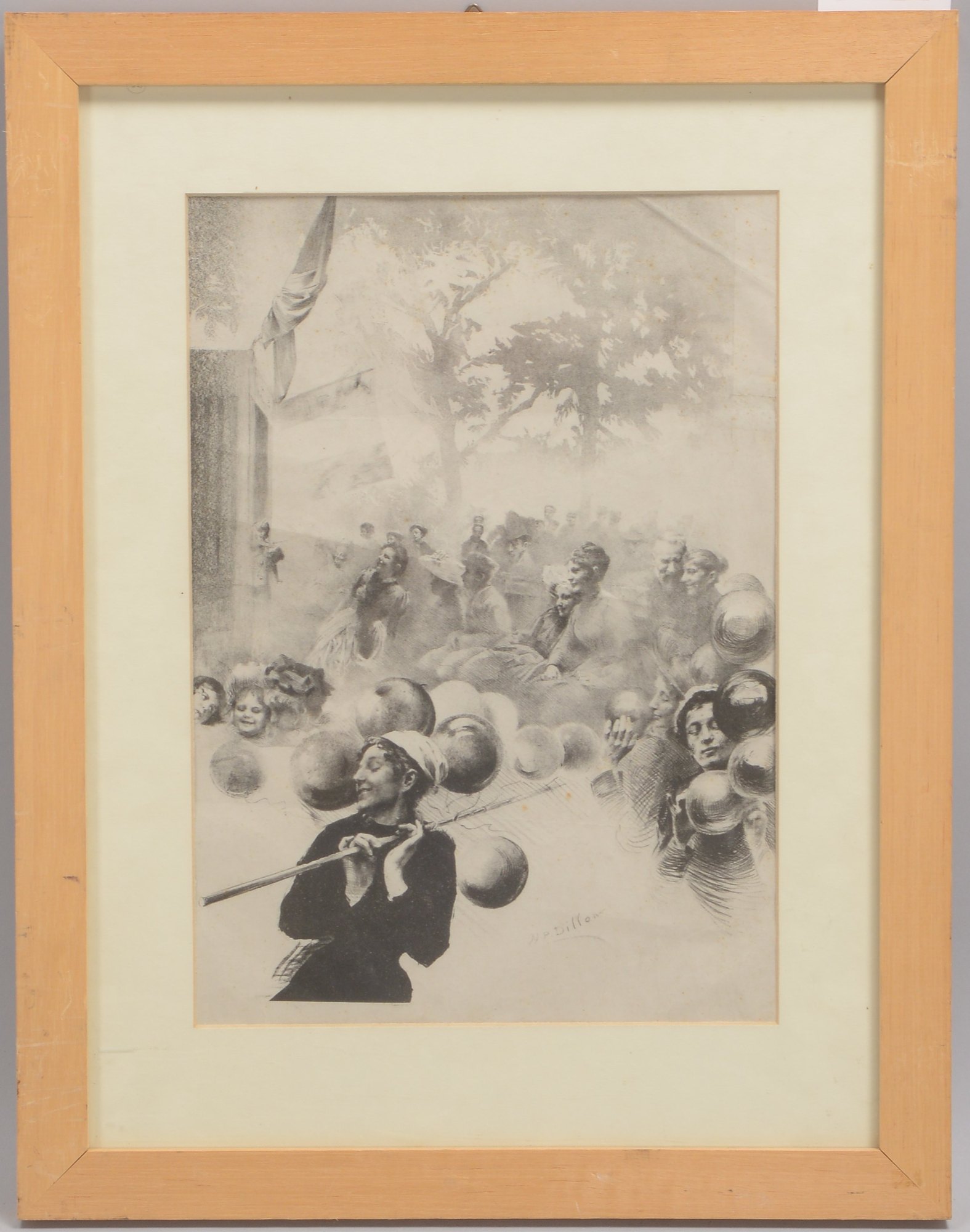 Dillon, Henri Patrice (1851 San Francisco - 1909 Paris), 'Polichinelle', Lithografie, signiert