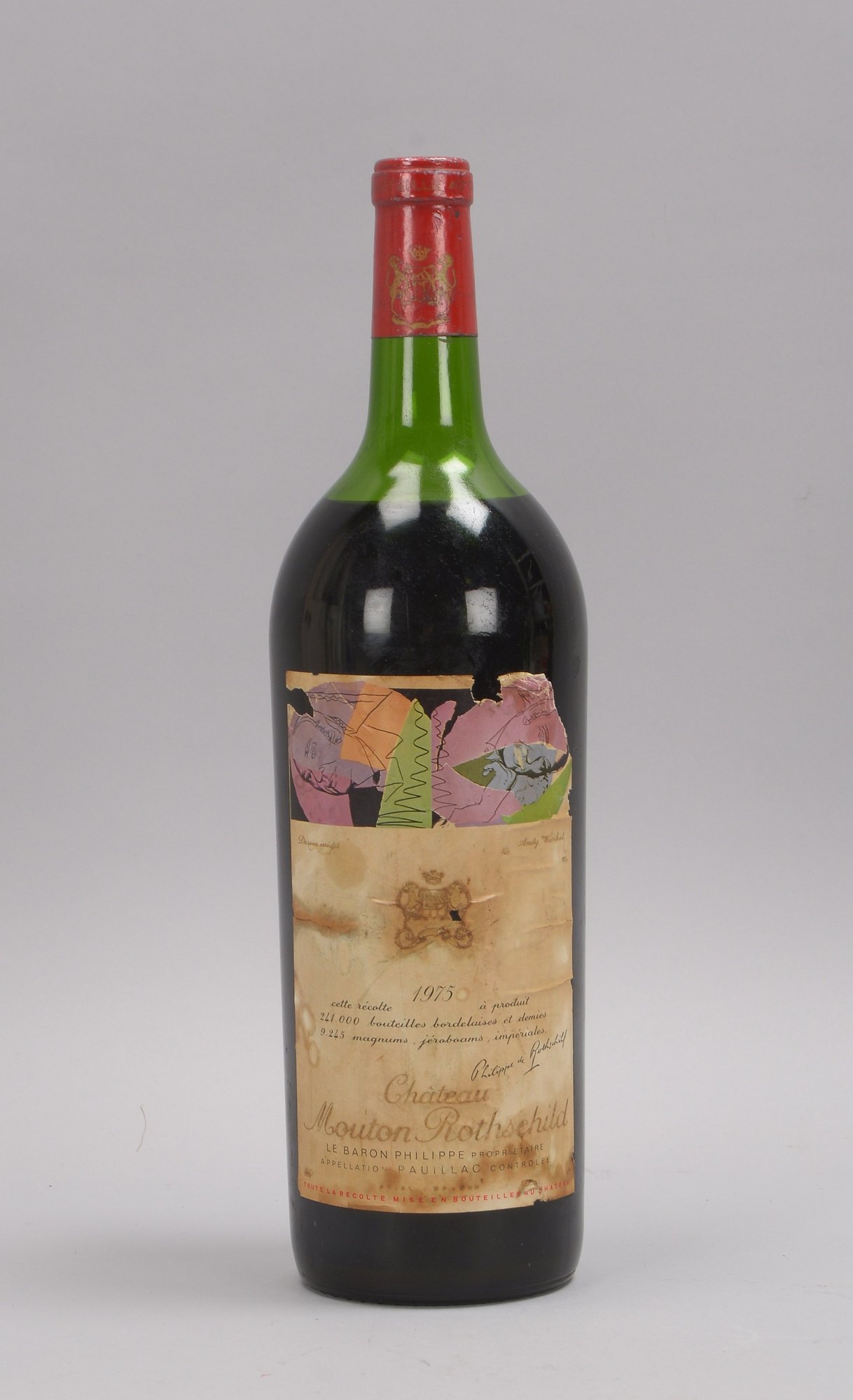 Sammler-Rotwein: Château Mouton Rothschild, 1975, 1,5 l, 'Mid Shoulder'