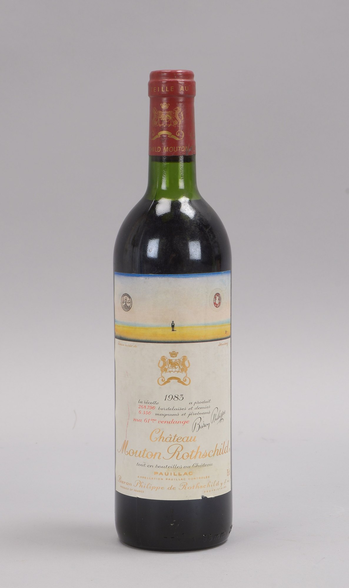 Sammler-Rotwein: Château Mouton Rothschild, 1983, 0,75 l, Füllstand 'Upper Shoulder'