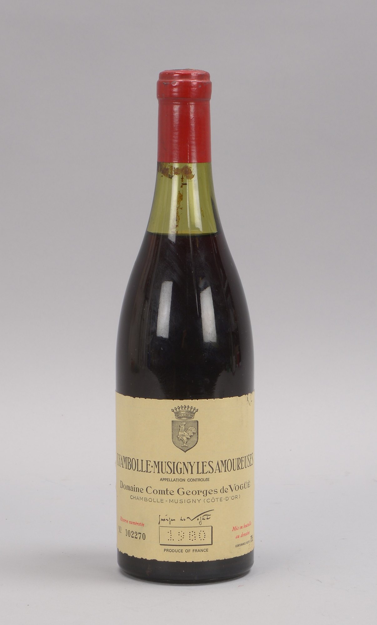 Domaine Comte Georges de Vogüé, Chambolle-Musigny Les Amoureuses, 1980, 0,75 l