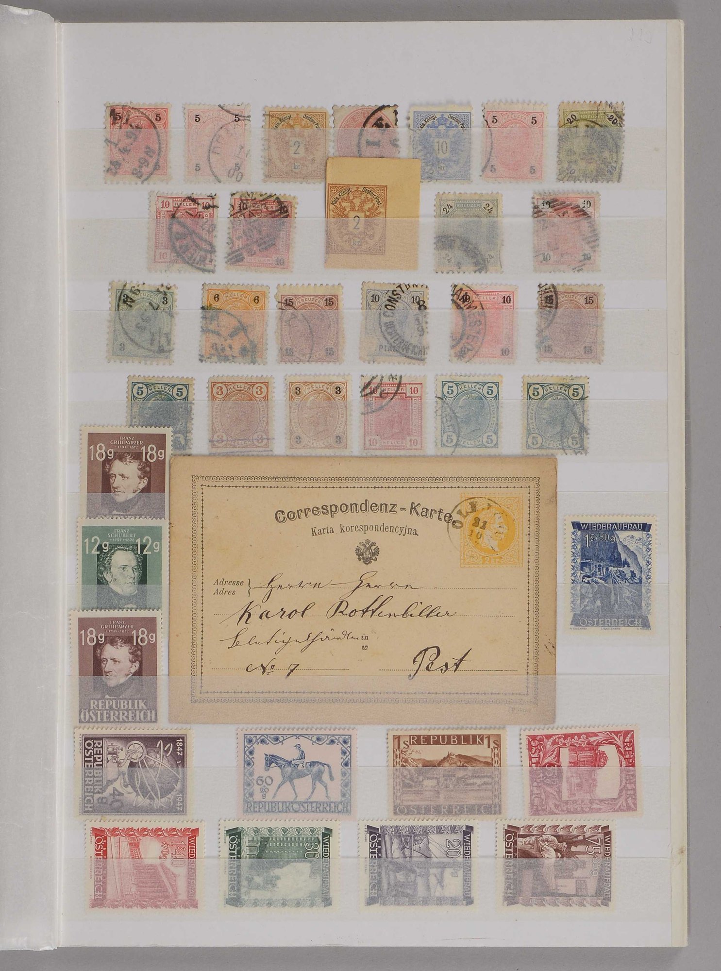 Briefmarkensammlung, ca. 1871 - 1950: gefragte Länder, 5x große Steckseiten