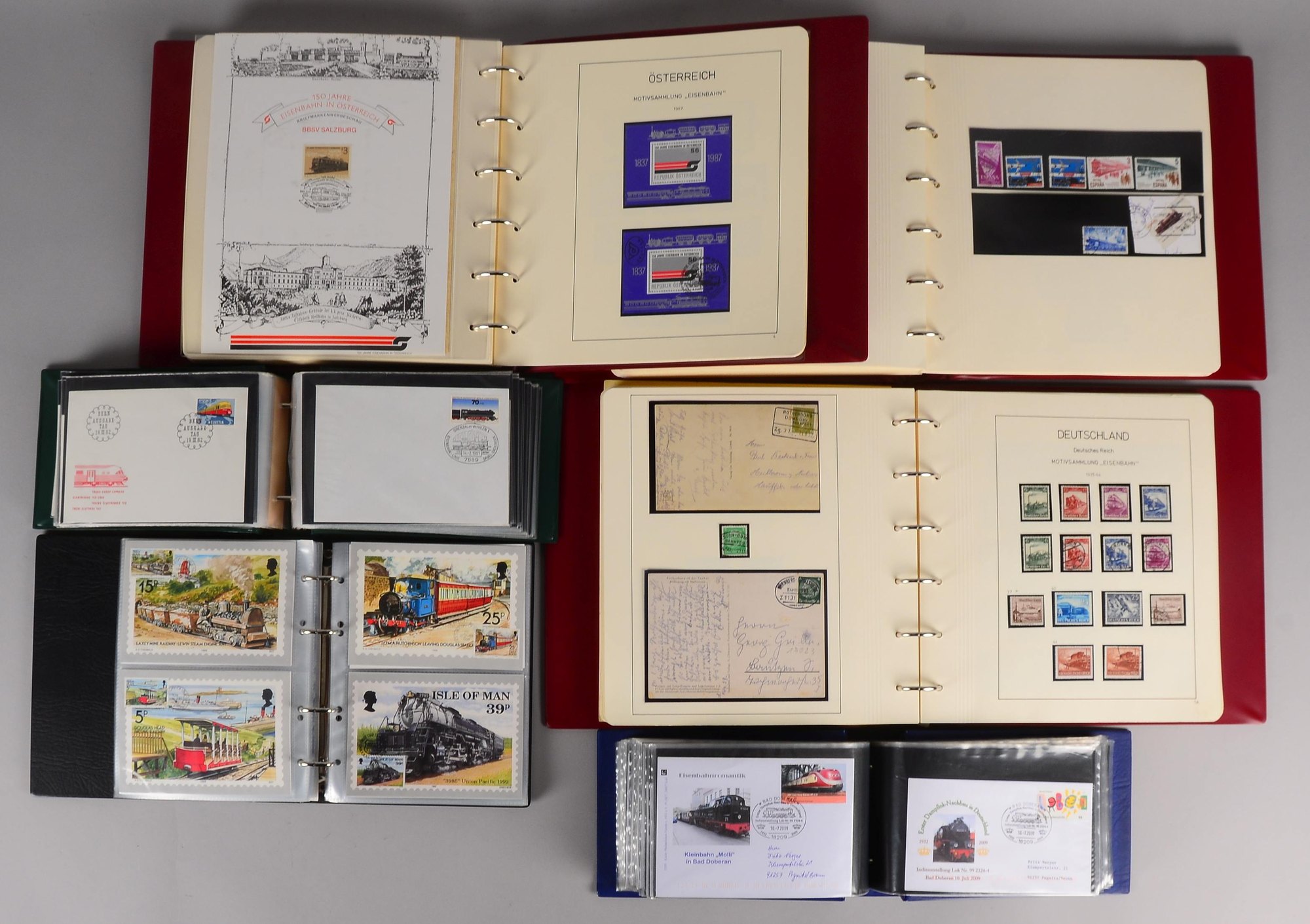 Briefmarkensammlung, 'Geschichte der Eisenbahn', überw. 'Europa' einschl. 'Deutschland'