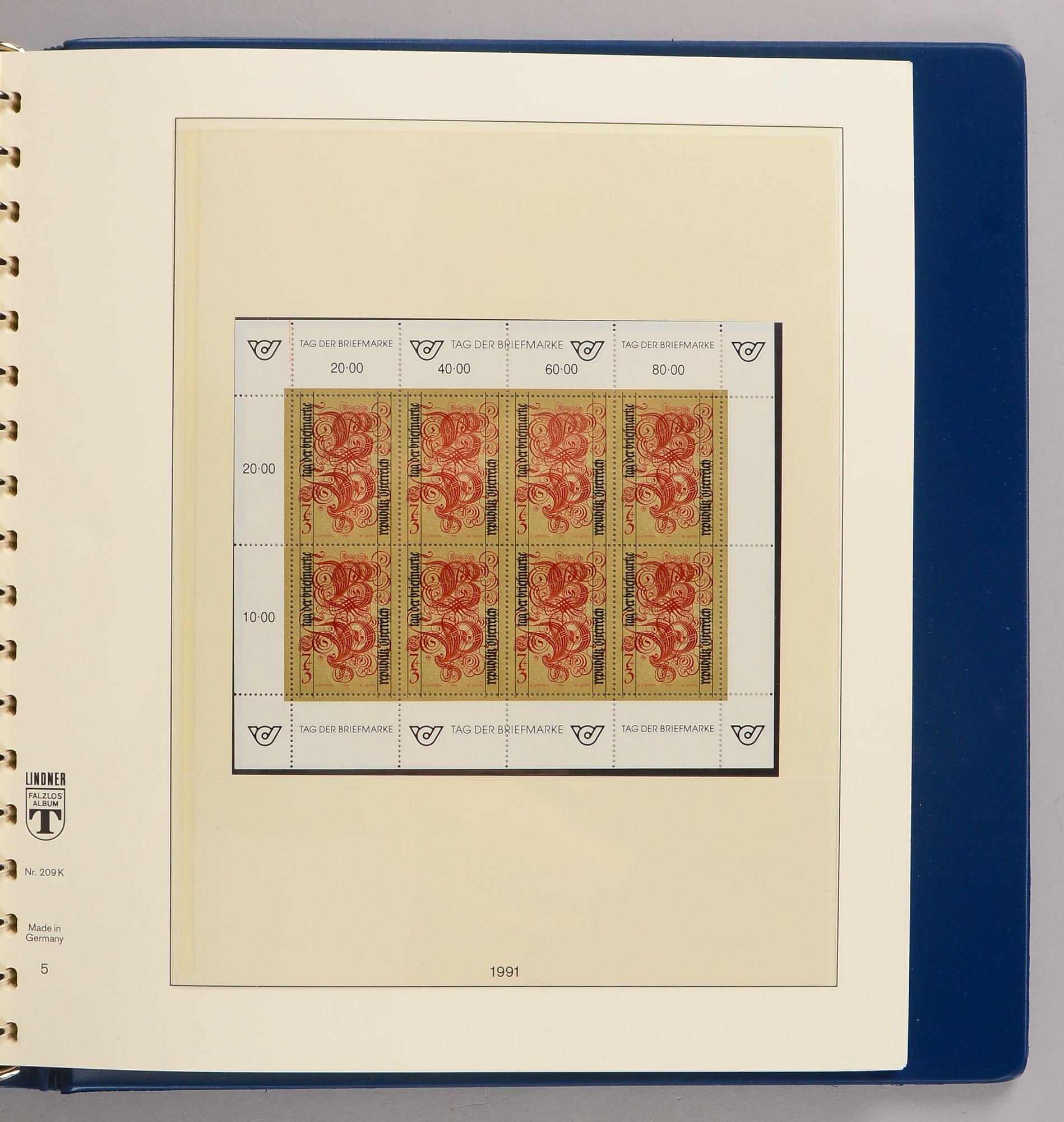 Briefmarkensammlung, 'Österreich', 1904 - 1994: komplett, im Lindner-Album