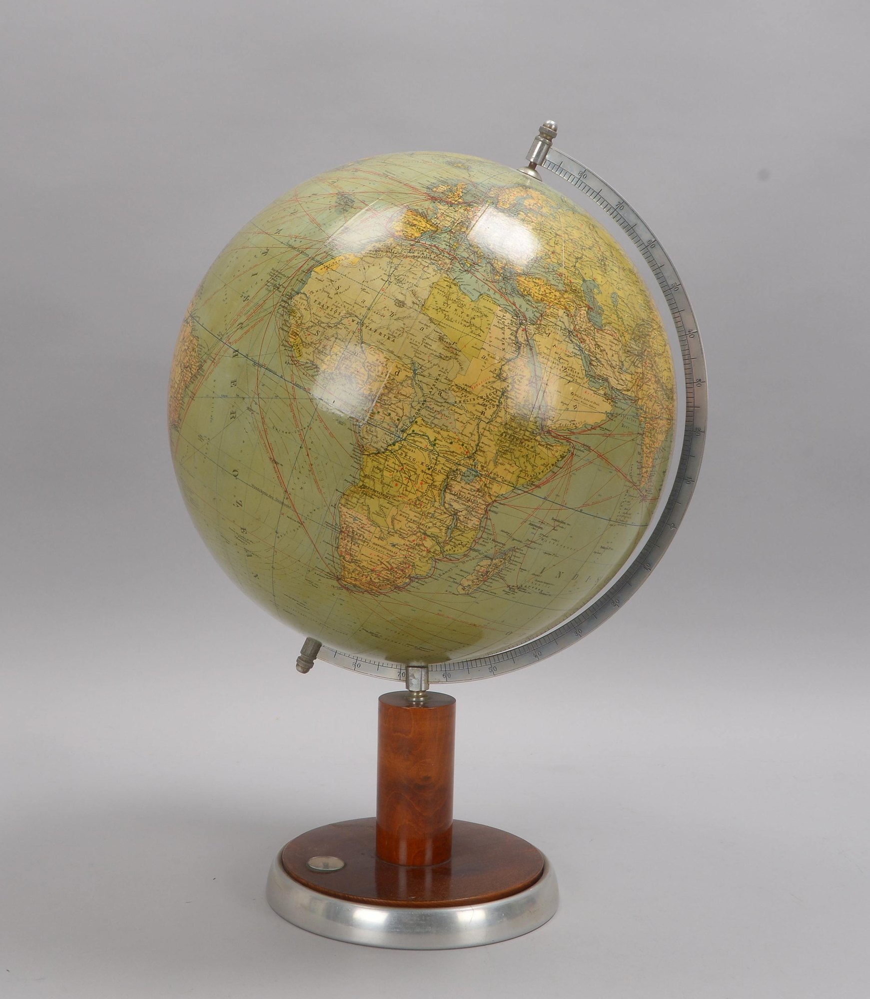 Erdglobus (P. Oestergaard K.G./Berlin Lichterfelde, um 1900) - mit Kompass