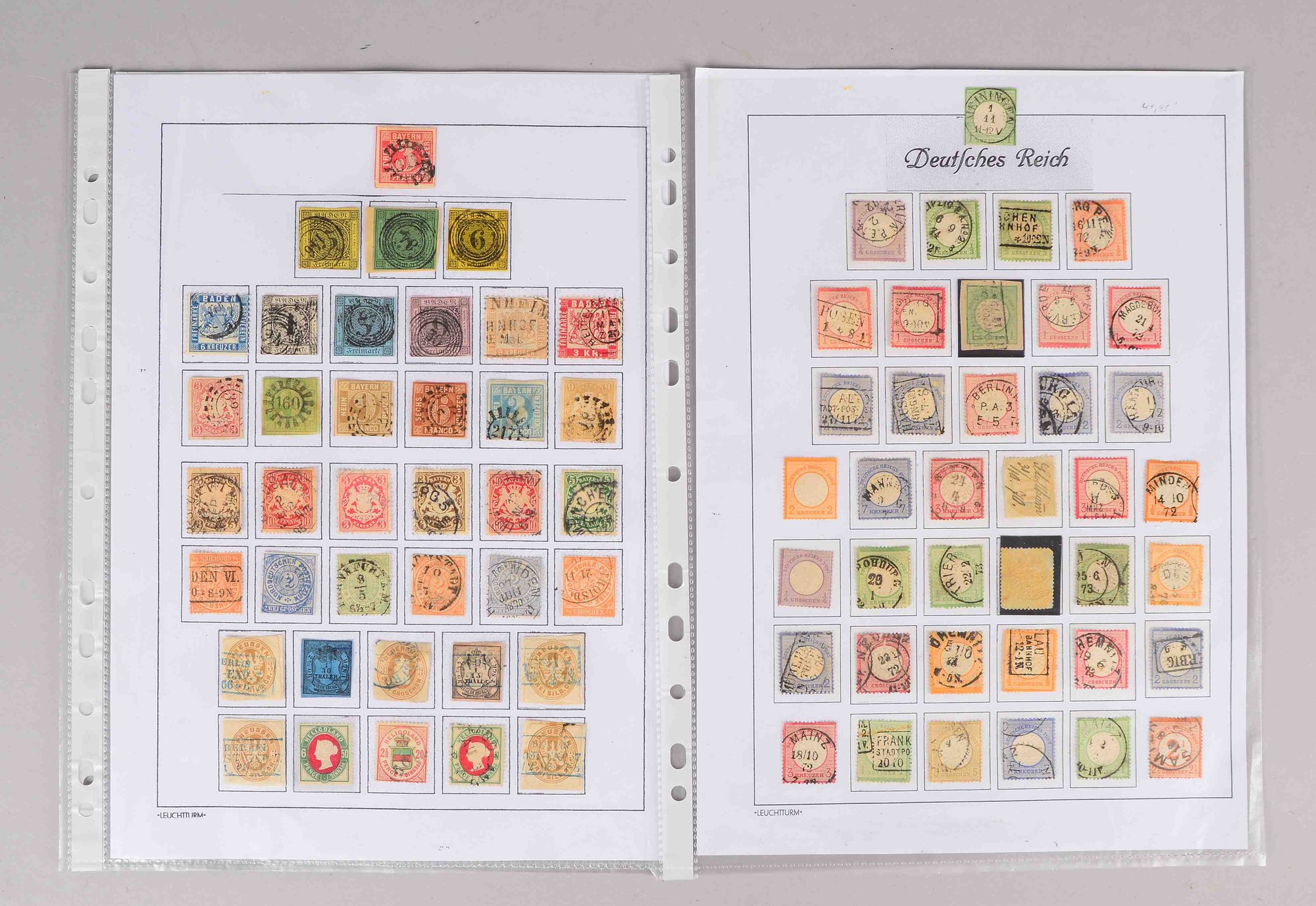 Briefmarken, ab ca. 1850 - ca. 1930: u.a. ca. 39x Exemplare 'Deutsches Reich'