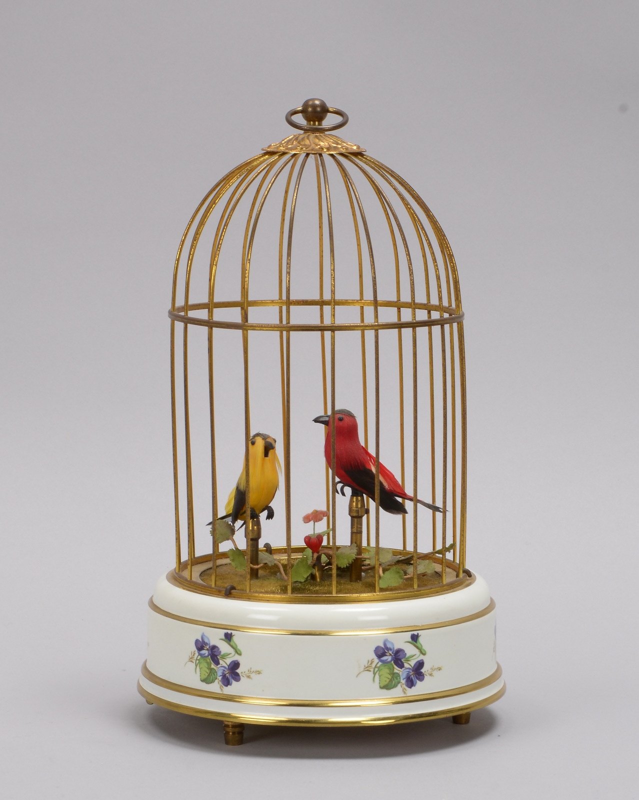 Reuge Music/Sainte-Croix, figürl. Spielwerk, 'Käfig mit Vogelpaar'