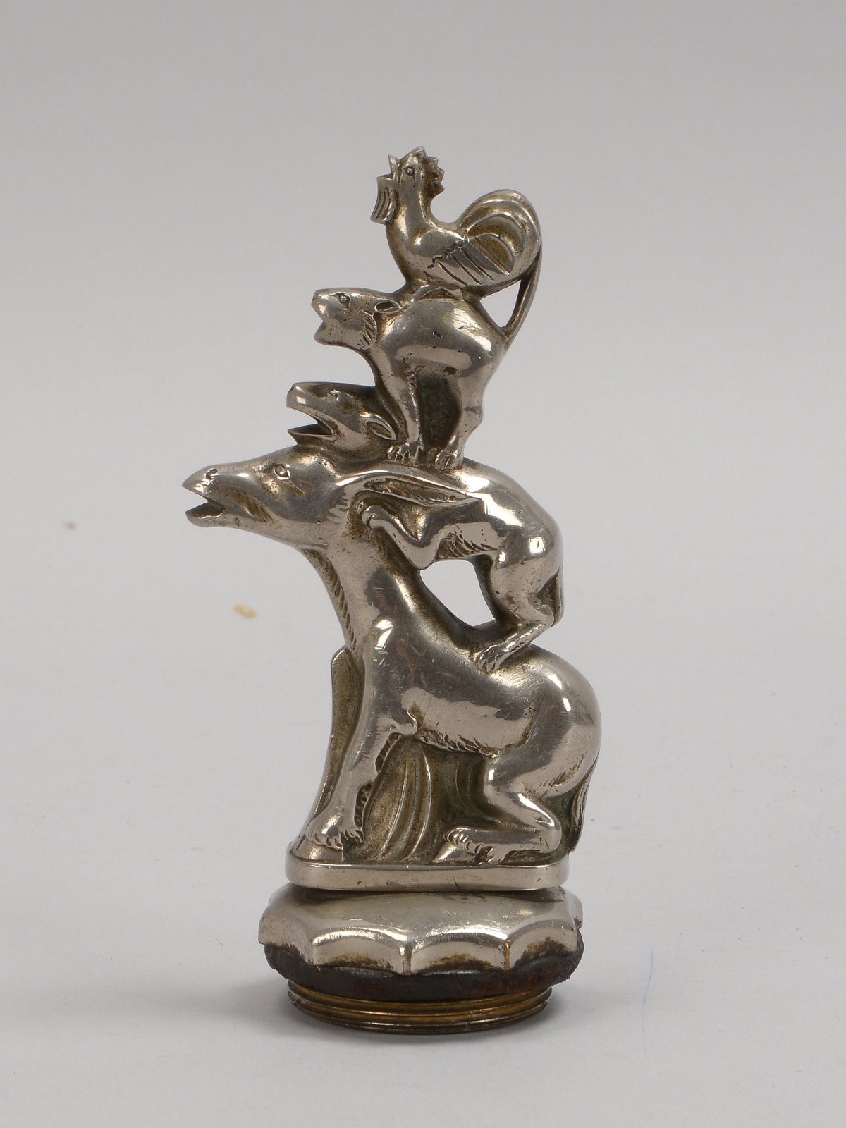 Kühlerfigur (von Privatwagen F.W. Borgward), 'Bremer Stadtmusikanten'