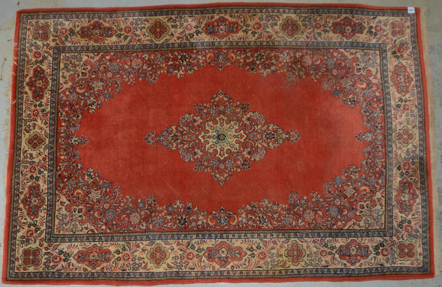 Sarough-Mahal, mittelfeine Knüpfung, in annehmbarem Zustand