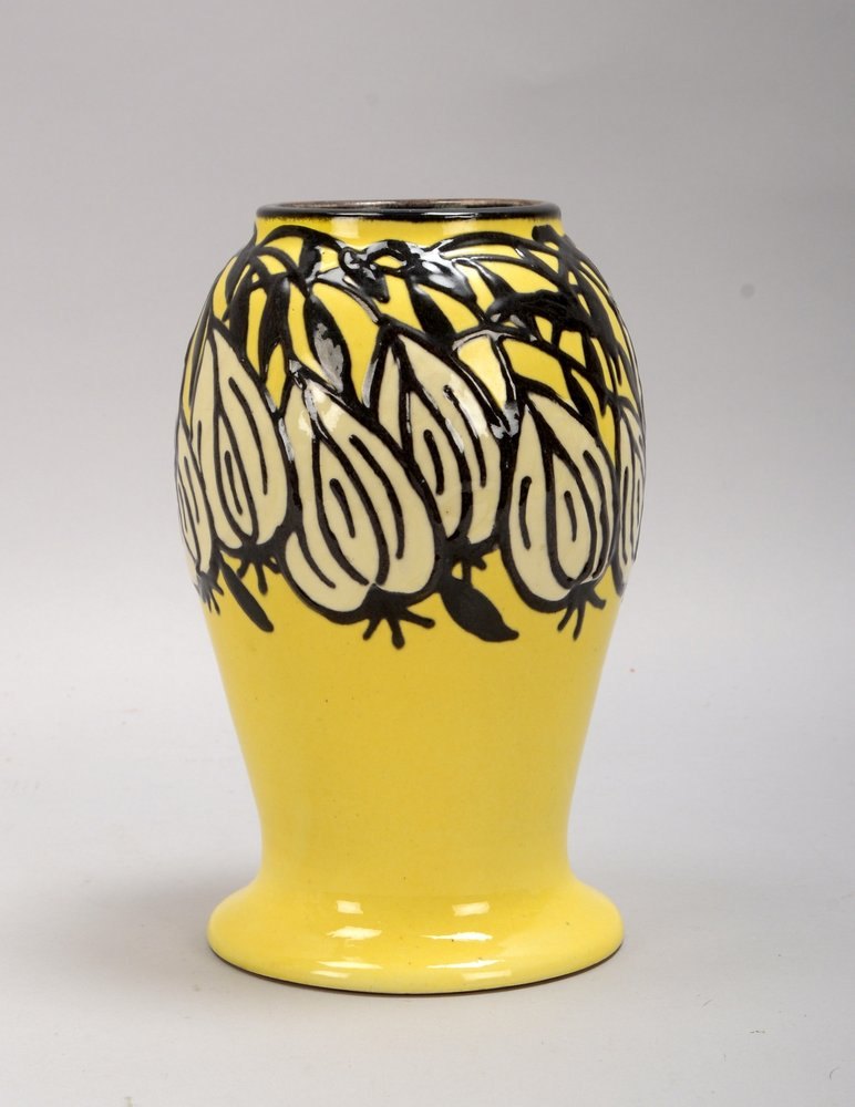 Kunsttöpferei Kandern, Künstler-Keramikvase, Entwurf: Max Laeuger; Höhe 22 cm