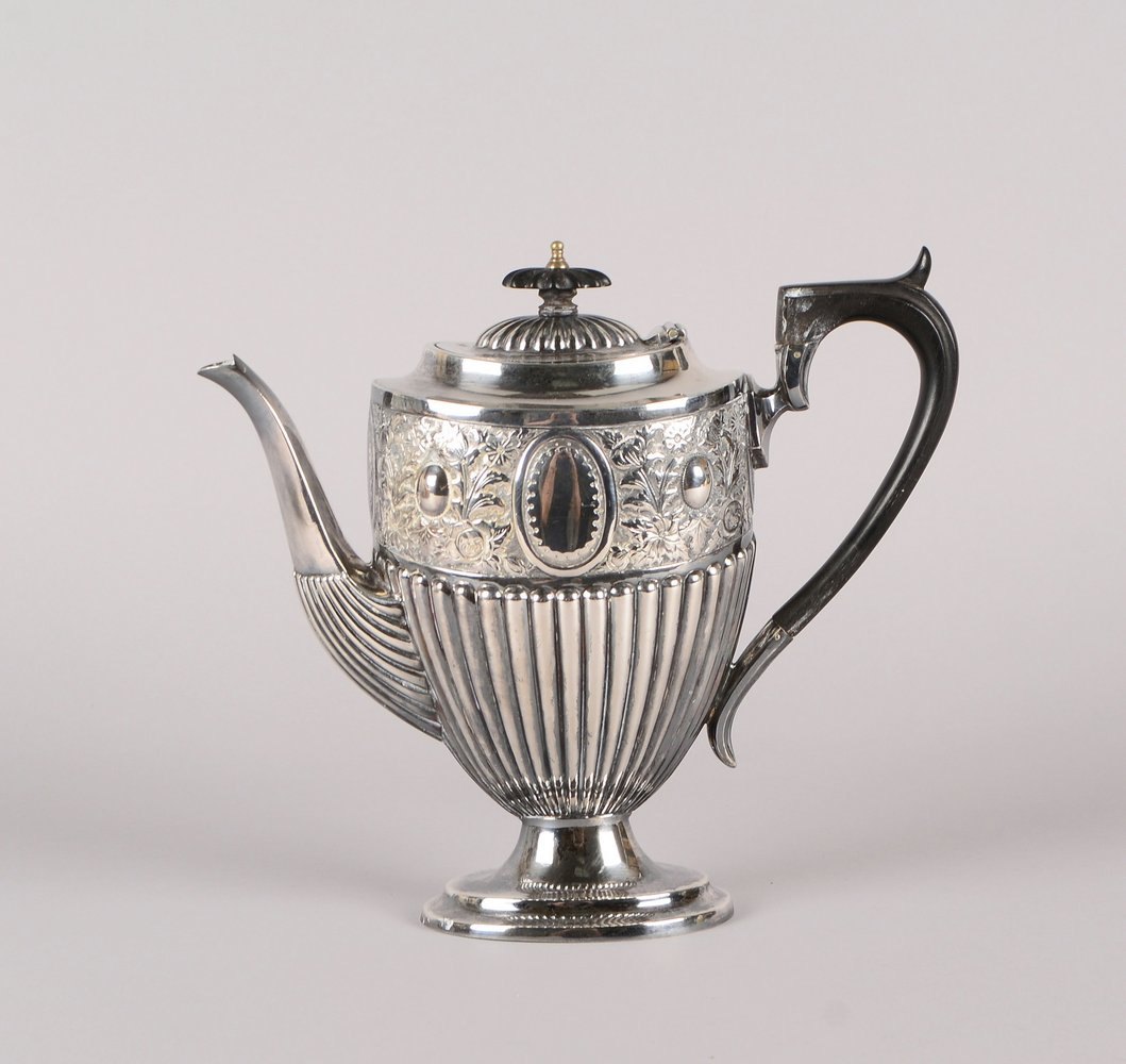 Kaffeekanne (England, viktorian.), vers./'E.P.N.S.' - in einwandfr. Zustand; Höhe 24 cm