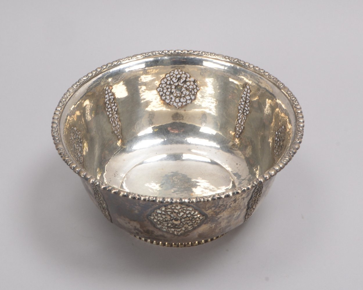 Bruckmann & Söhne/Heilbronn, Schale, 800 Silber, ornamental durchbrochen, grav.