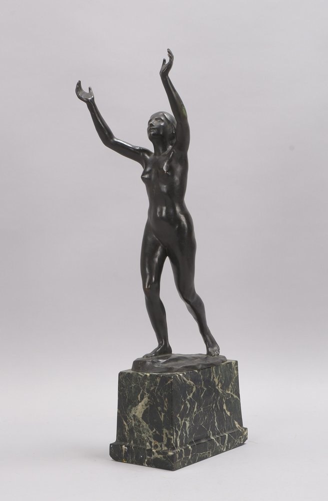 Blechschmidt, Hermann (1882 - 1934), Bronzeskulptur, 'Frauenakt', signiert/dat.