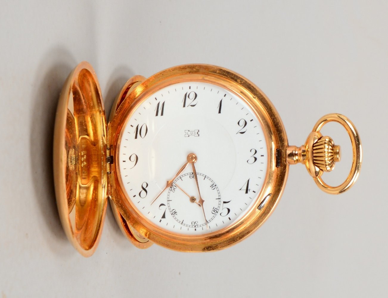 Herren-Taschenuhr, Chopard, Sprungdeckel, 585 Gold-Gehäuse/'20007', 3x Golddeckel