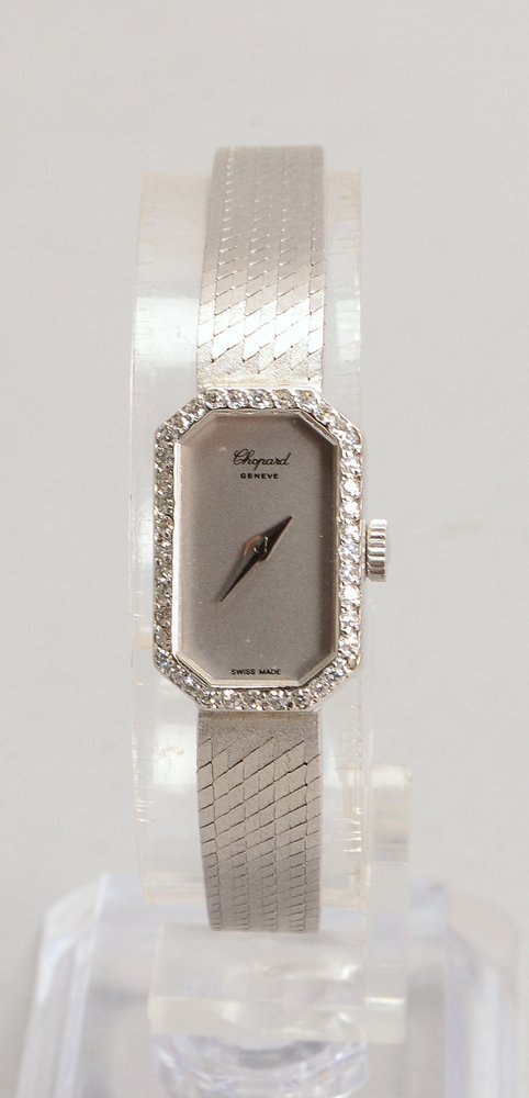 DAU Chopard, 750 WG-Gehäuse/Armband, Handaufzug, mit Diamantlünette