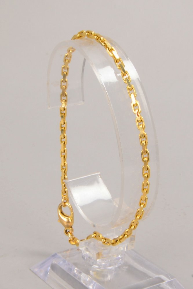 Ankerarmband, 585 GG (gest.), Karabinerschließe; Länge 21 cm