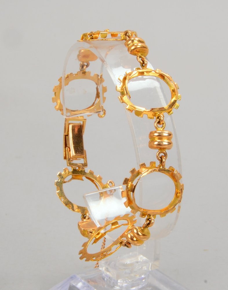 Armband, 750 GG (geprüft), Glieder ohne Besatz; Gewicht 13,60 g