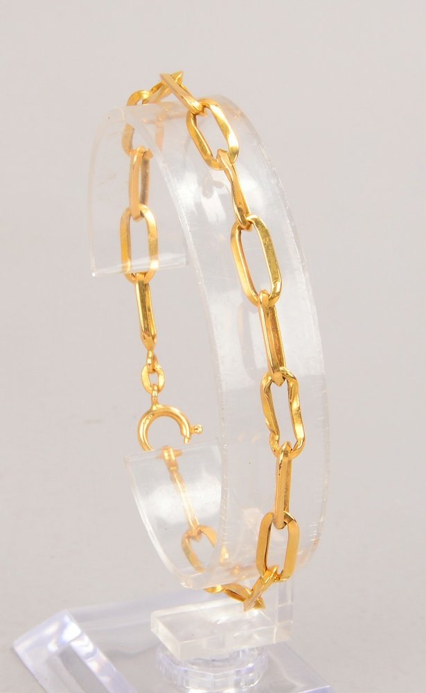 Armband, 750 GG (gest.), Ankerglieder, mit Federringschließe; Gew. 4,40 g