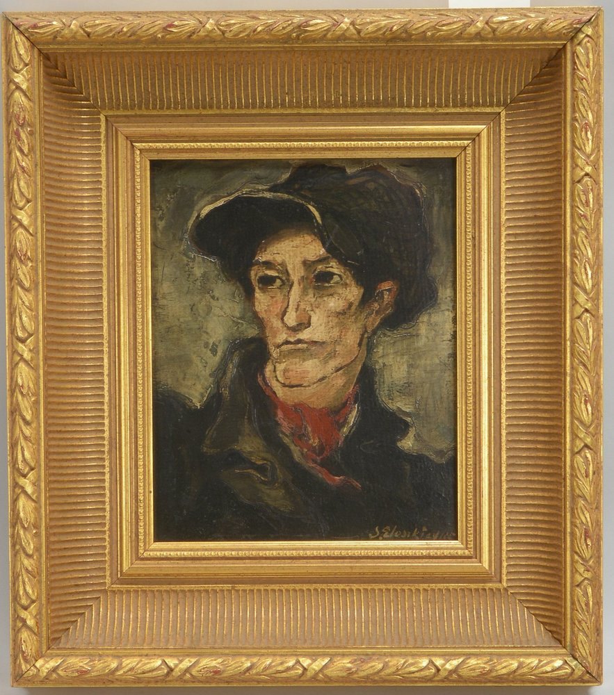 Eleszkievicz, Stanislas, 'Männerportrait', Öl/Platte, unten rechts sign., im Prunkrahmen