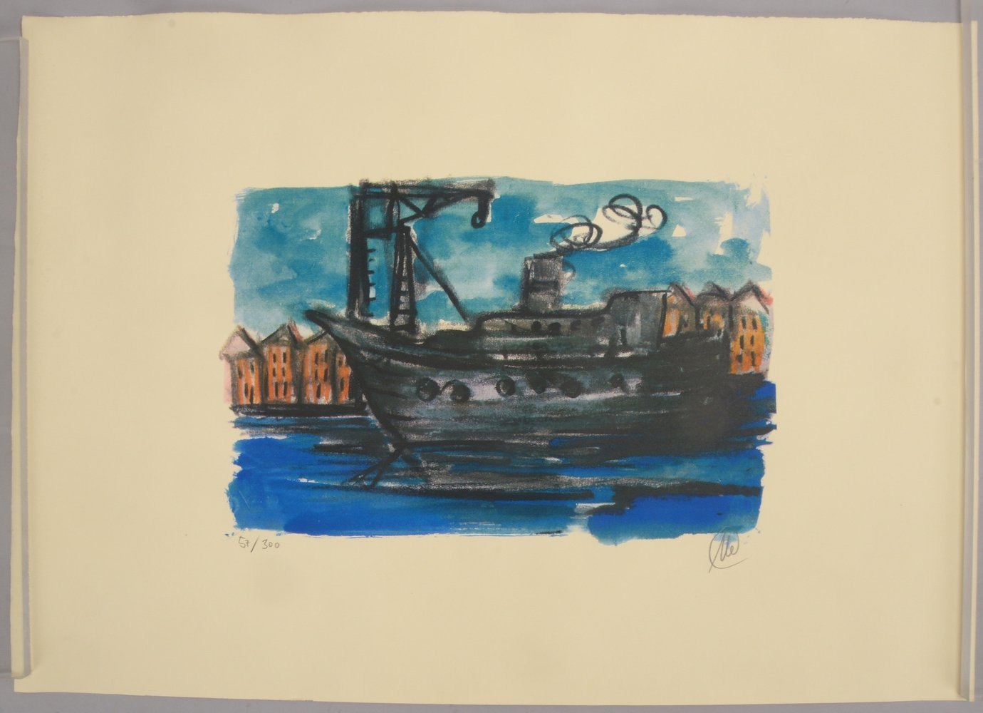 Lüpertz, Markus, 'Hafen', Farboffset, in Blei monogr./nummeriert 'ML, 57/300'