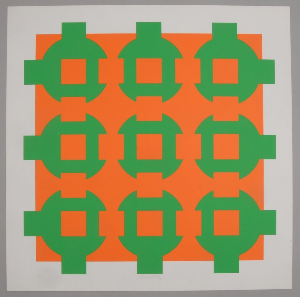 Vasarely, Victor, Farbserigrafie (1967), Aufl.: 290 Ex., handsign., guter Zustand