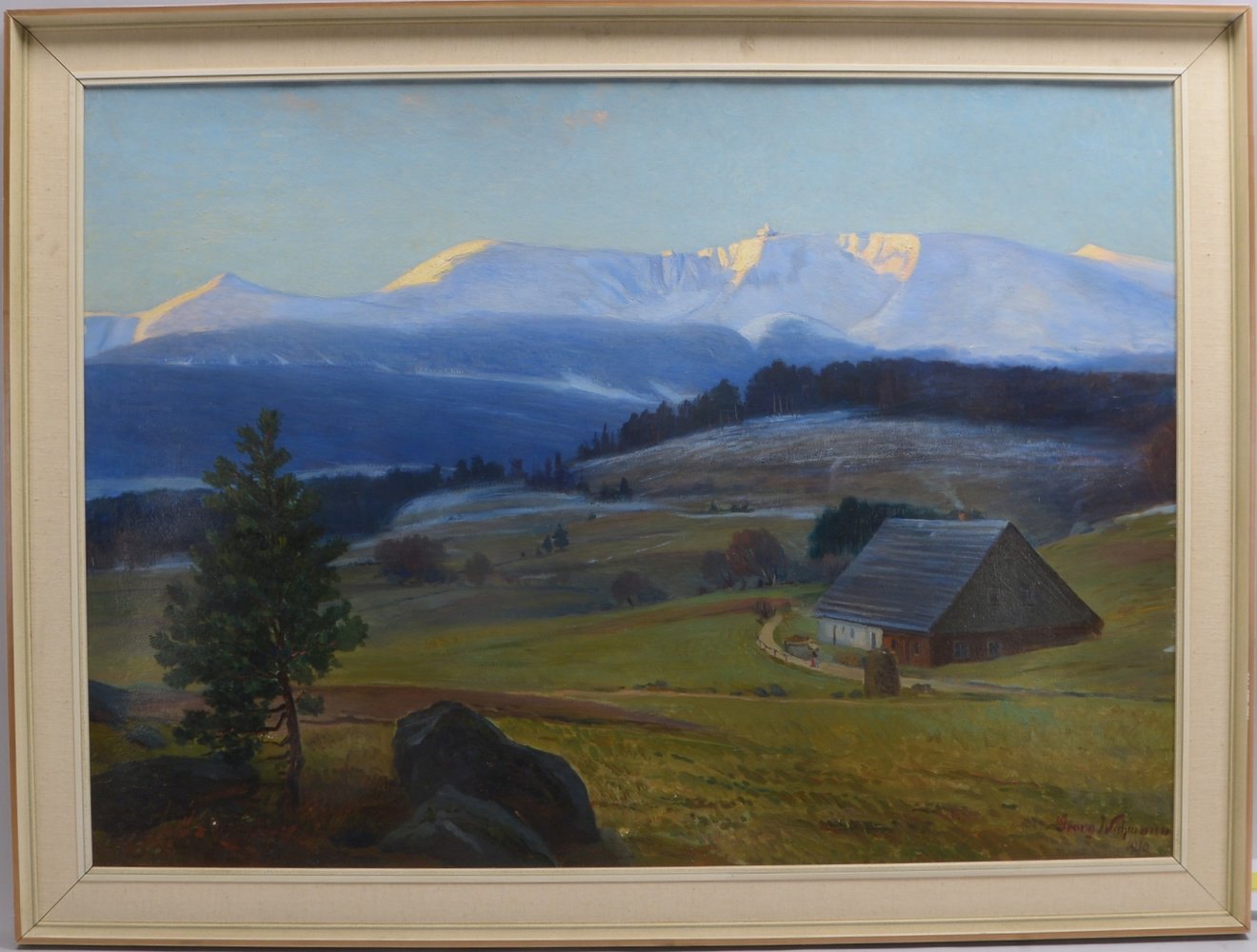 Wichmann, Georg, 'Mittelgebirgslandschaft', Öl/Malpappe, sign./dat. '1910'