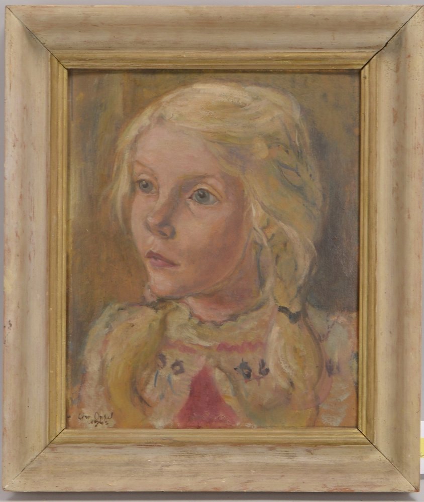 Oppel, Liesel (1897 - 1960), 'Mädchenportrait', Öl/Malkarton, sign./dat.