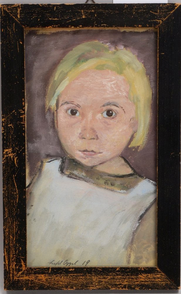 Oppel, Lisel, 'Mädchenportrait', Gouache auf Papier/Pappe, unten li. bleisign./dat.