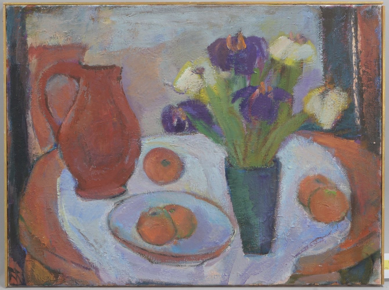 Rutenberg, Renate, 'Tischstillleben', Öl/Lw, unten li. monogr., mit Galerieleiste