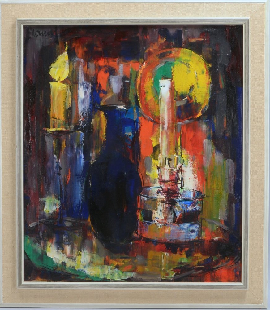 Nowak, Hans (1922 - 1996), 'Tischstillleben', Öl/Lw, oben li. signiert