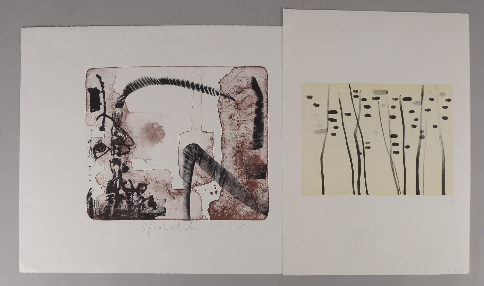 2 Lithografien (Ed. Griffelkunst): Strawalde (alias J. Böttcher) und Bächli, Sylvia