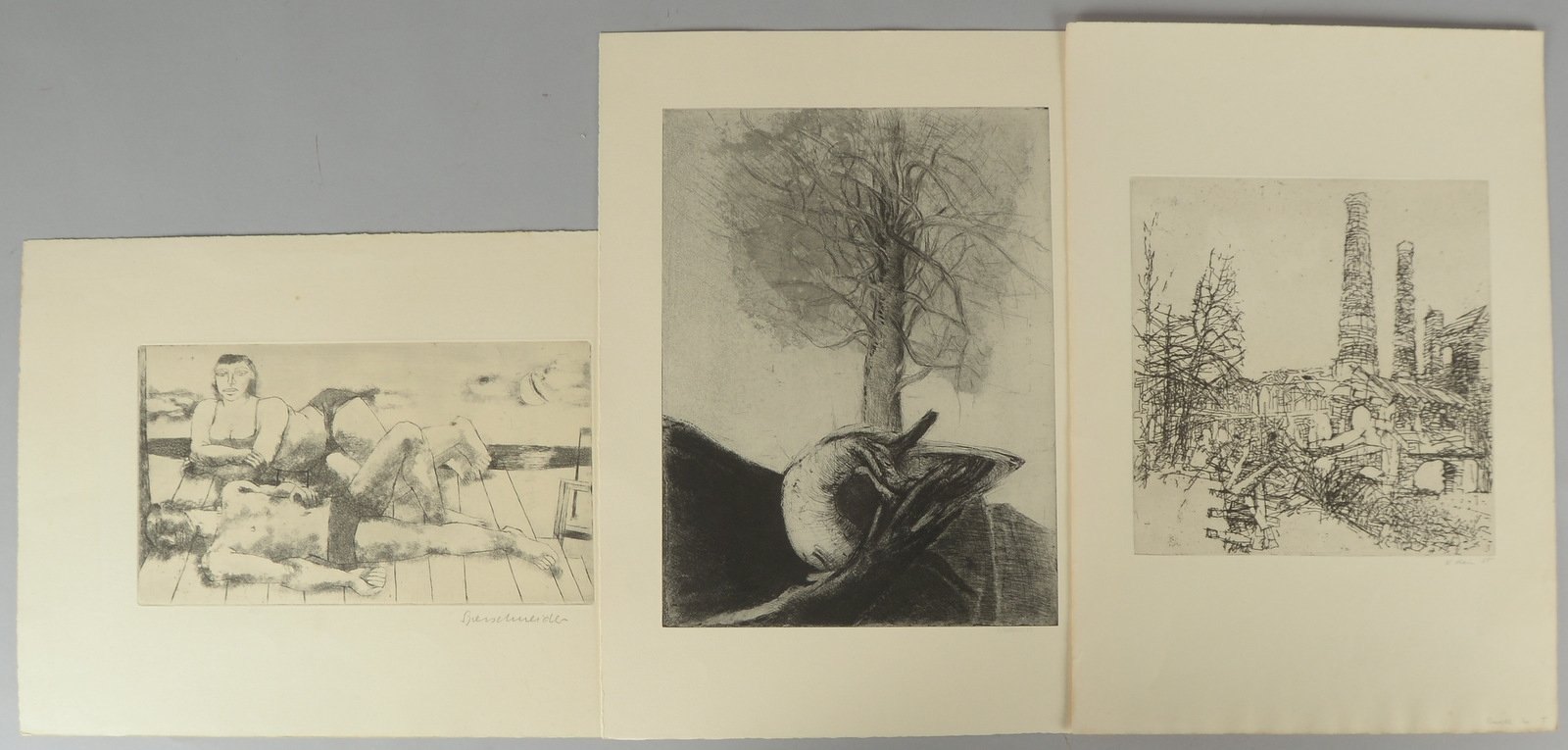 3 Rad. (Ed. Griffelkunst), sign., unger.: Hein, K., Fetthauer, P., Sperschneider, H.