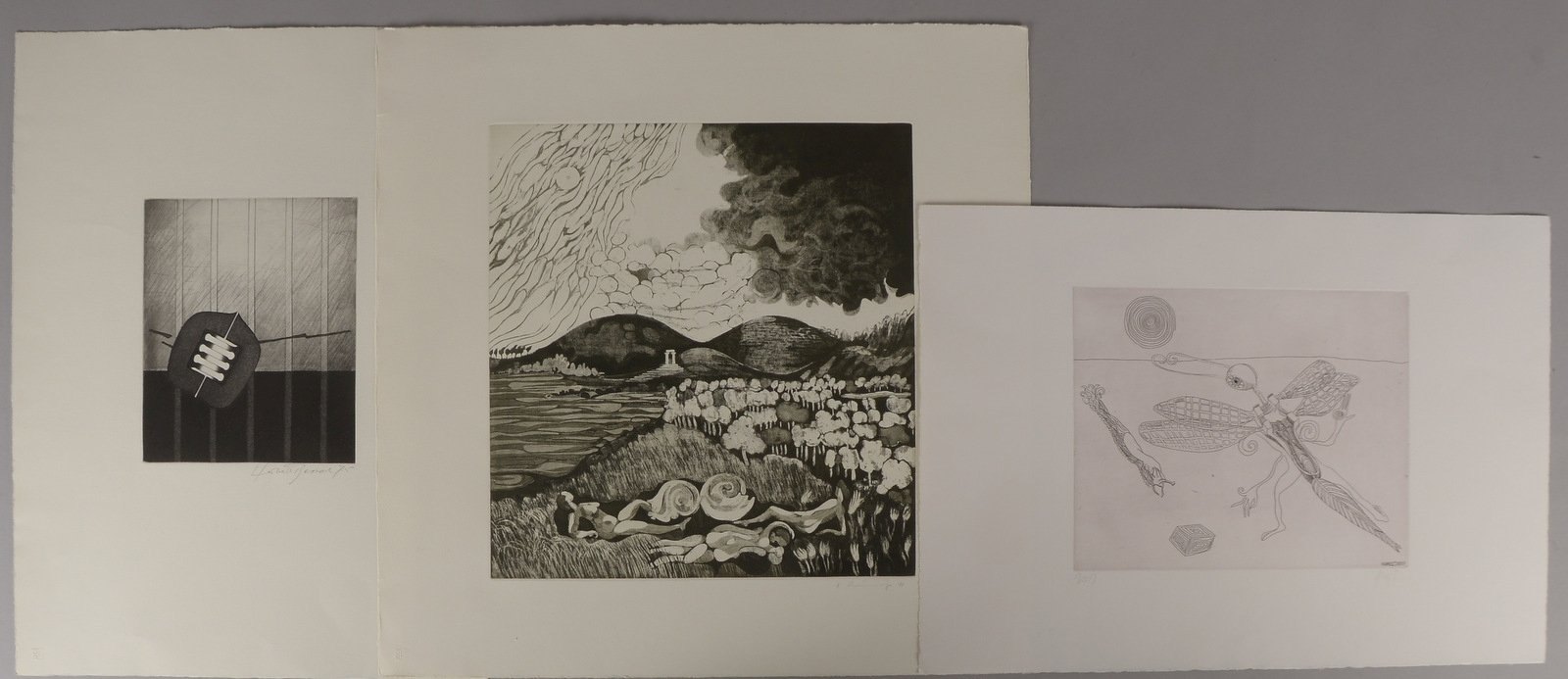 3 Rad. (Ed. Griffelkunst), sign., unger.: Runge, H., Bessel, H., van Kerckhoven, A.